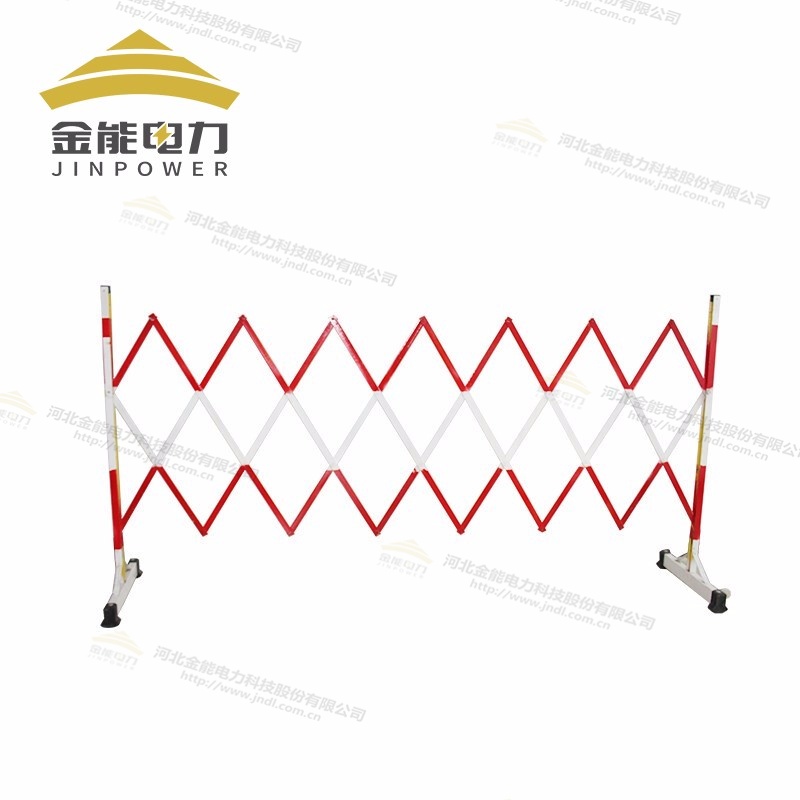 玻璃鋼伸縮片狀圍欄 紅白相間帶成向輪